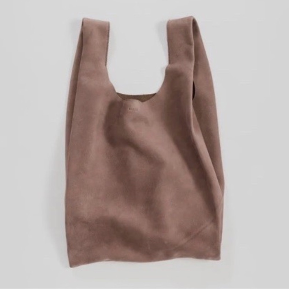 BAGGU Leather Tote in Mauve
